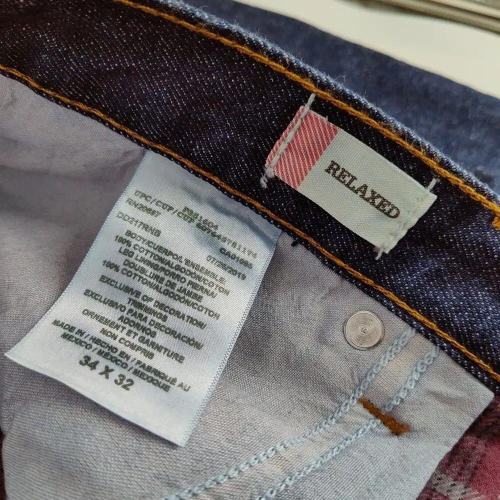 Dickies Flannel Lined Relaxed Fit Straight Leg Jeans 5-Pocket Dark Wash Blue NWT - Picture 10 of 11